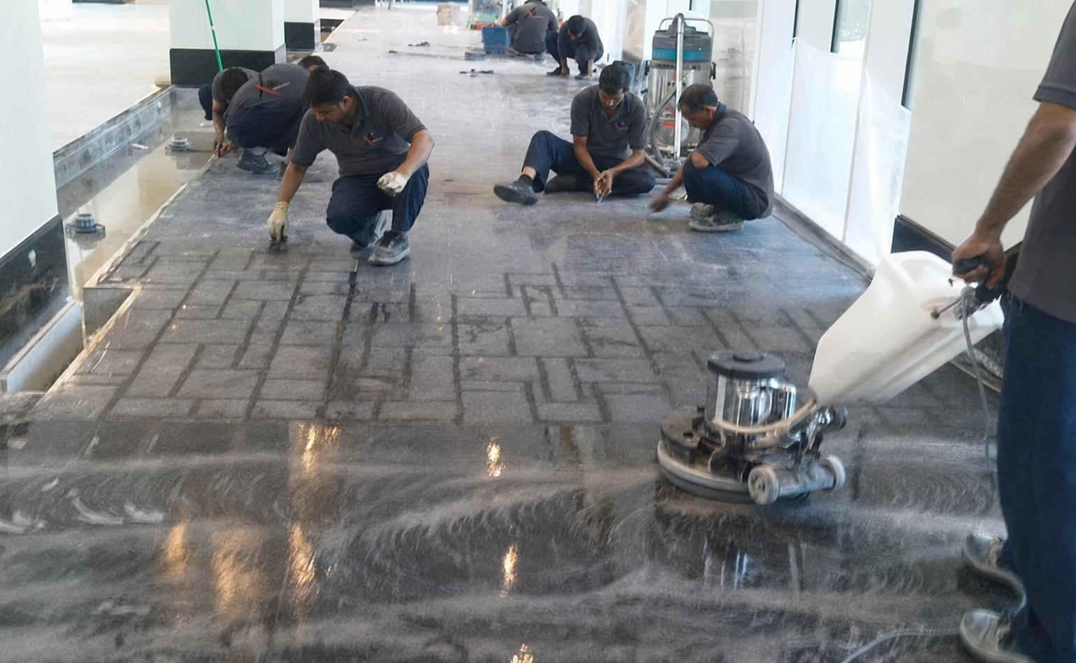 Marble polishing and restoration works by X4 Design and Build